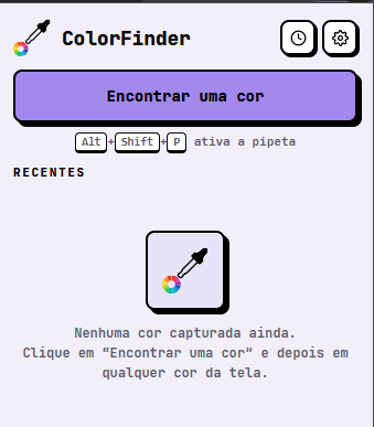 Captura do projeto ColorFinder